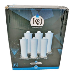 K&J 6pk for Jura Capresso Clearly Blue Water Filter Replacement Cartridge