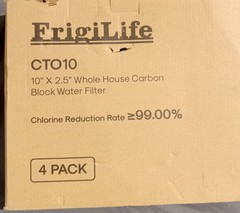 Lot Of 4 Frigilife CTO10 Whole House Carbon Block Water Filter