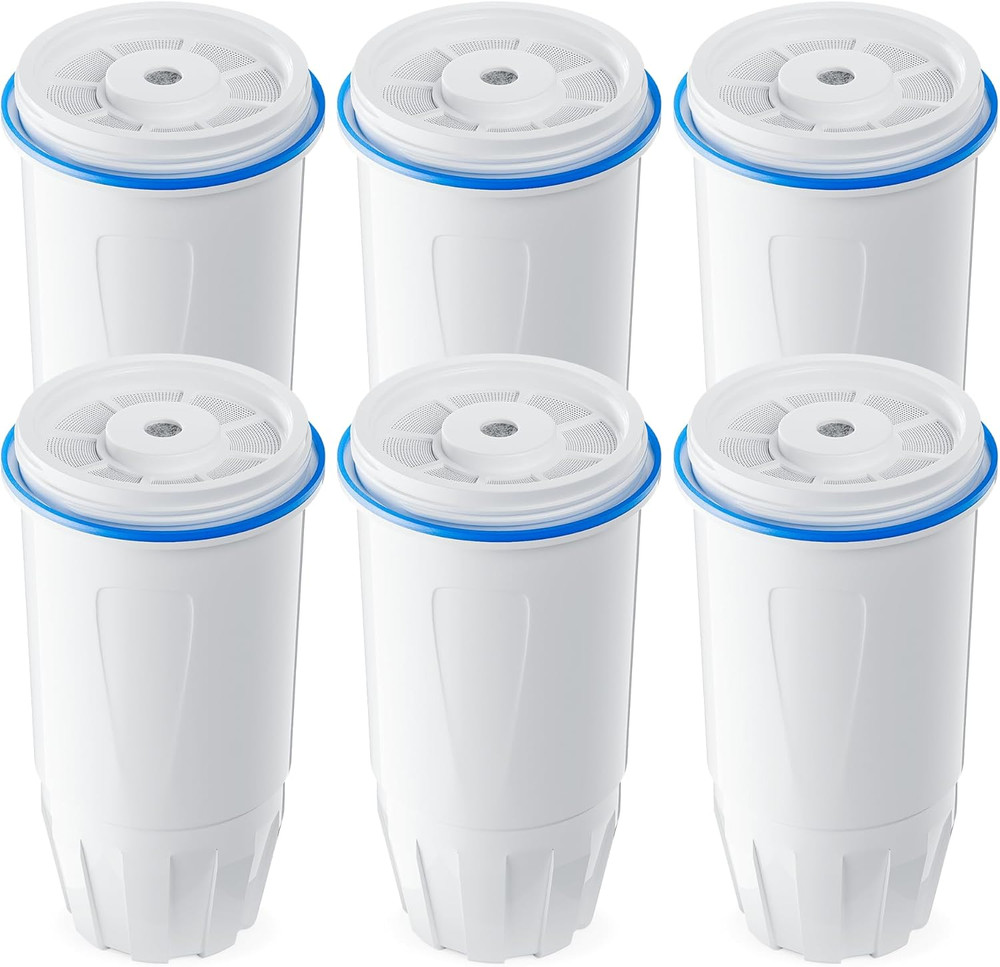6 Pack Water Filter Replacement Zero 5-Stage for Pitcher & Dispenser ZR-001 ZR-0
