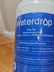 Waterdrop WD-F07 Replacement Filter 300 Gallon Capacity for Maytag UKF8001