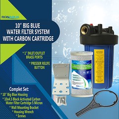 10″ Big Blue Whole House System with 4.5×10” Carbon Block Water Filter