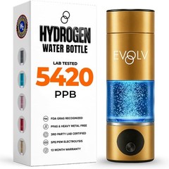 EVOLV Hydrogen Water Bottle Generator Champagne 5.4PPM