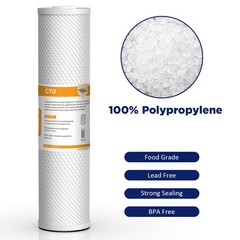 20″x4.5″ 5 Micron Sediment Carbon Block Whole House Water Filter Replacement Set