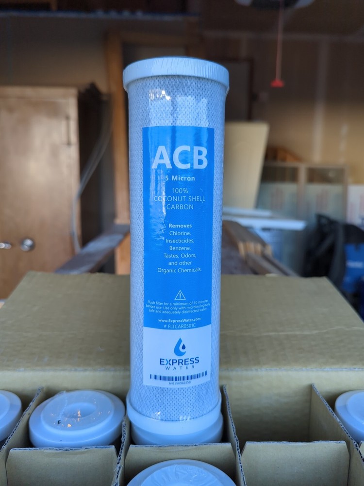Activated Carbon Block Water Filter Replacement – 10 inch 5 Micron – ACB 7 Pac