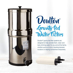 British Berkefeld 2.24 Gallon Gravity-Fed Water Filter System- Stainless Steel w