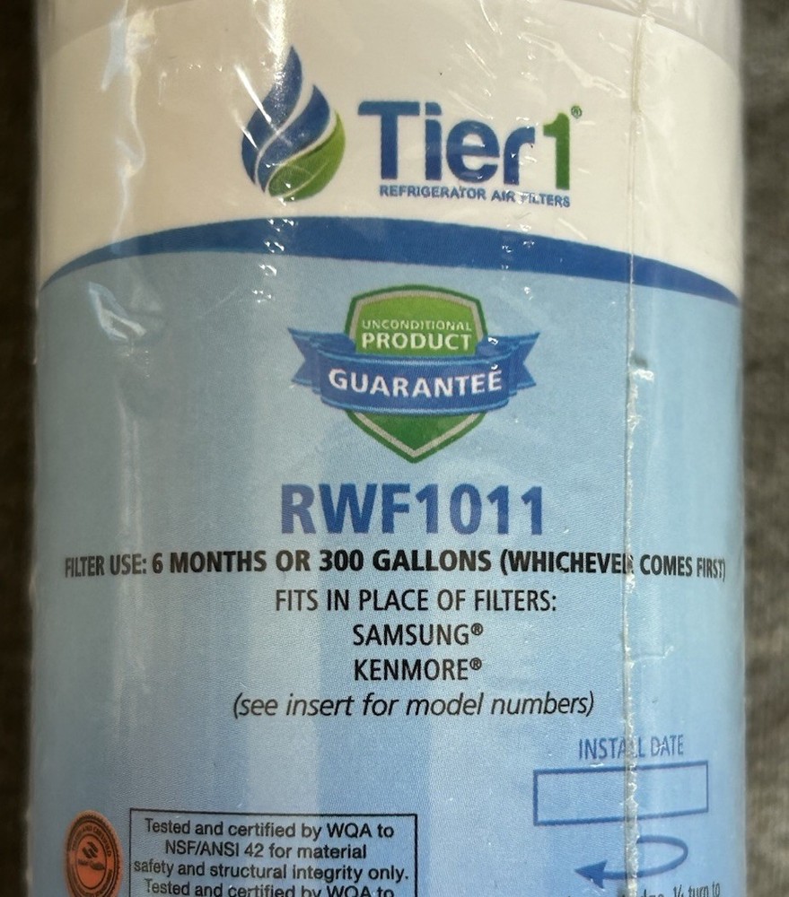 Tier1 RWF1011 Replacement Refrigerator Water Filter for Samsung Kenmore – New