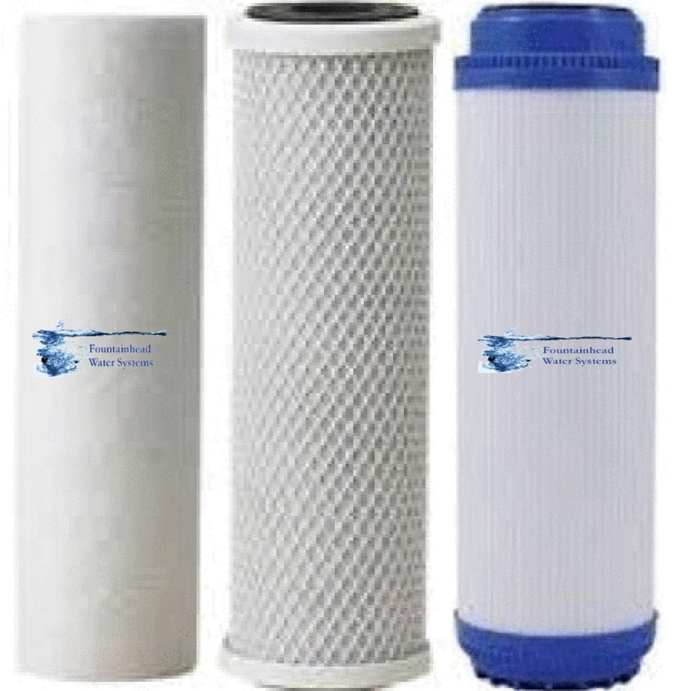 SEDIMENT /GAC/CARBON BLOCK FILTERS. Fits Most Standard Sized Filter Systems.
