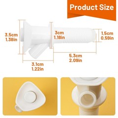 3 Pcs Push-Button Cooler Spigot Replacement, Compatible with Rubbermaid White