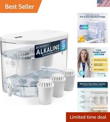 Alkaline Countertop Water Filter Dispenser, Large 53-Cup Capacity, Mineralize…