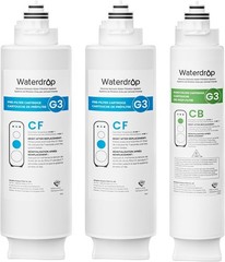 Waterdrop G3-2CFCB Filter Replacement for G3-W G3P600 G3P800 RO System 2CF 1CB