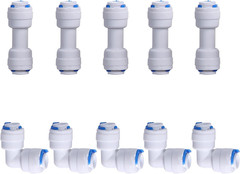 1/4″ OD 12 pcs Quick Connect Push in to Connect for Water Reverse Osmosis System