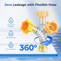 Waterdrop RV/Marine Water Filter with 1 Flexible Hose Protector Camper Water