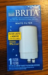 Brita Faucet Replacement Filter White 1pk BRAND NEW.