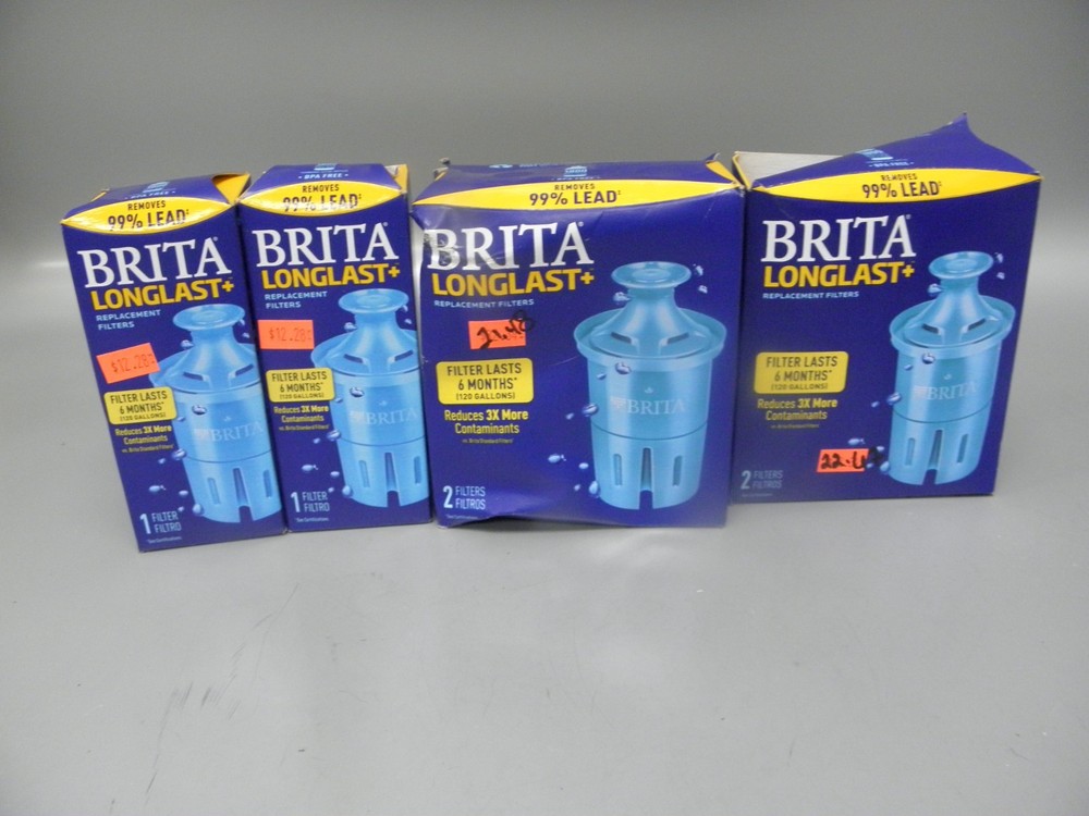6 COUNT BRITA LONGLAST WATER PITCHER REPLACEMENT FILTERS