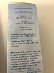 WATEN H2O Refrigerator Water Filter 2 Replacement ΕDR2RXD1 New W