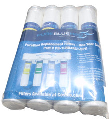 Lot of 4 Pure Blue H2O Water Filters Stage 1 & 2 Sediment Filter 2 Pre-Carbon