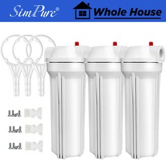 3 Pack 10″ x 2.5″ Whole House Water Filter Housing Filtration System for Home RV