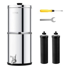 2.25G Secure-Seal Stainless Steel Countertop Water Filter Design