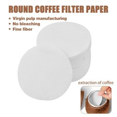 CEYAZYE 200 PCS Round Coffee Filter Paper, 56 mm Disposable 56mm, White