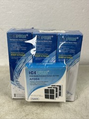 3 PACK ICEPURE RWF4700A Water Filter Cartridge Plus 3pk Air Filters GP-AF004 NEW