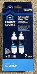 Project Source Twist-in Refrigerator Water Filter L-5-2 Fits LG LT1000P