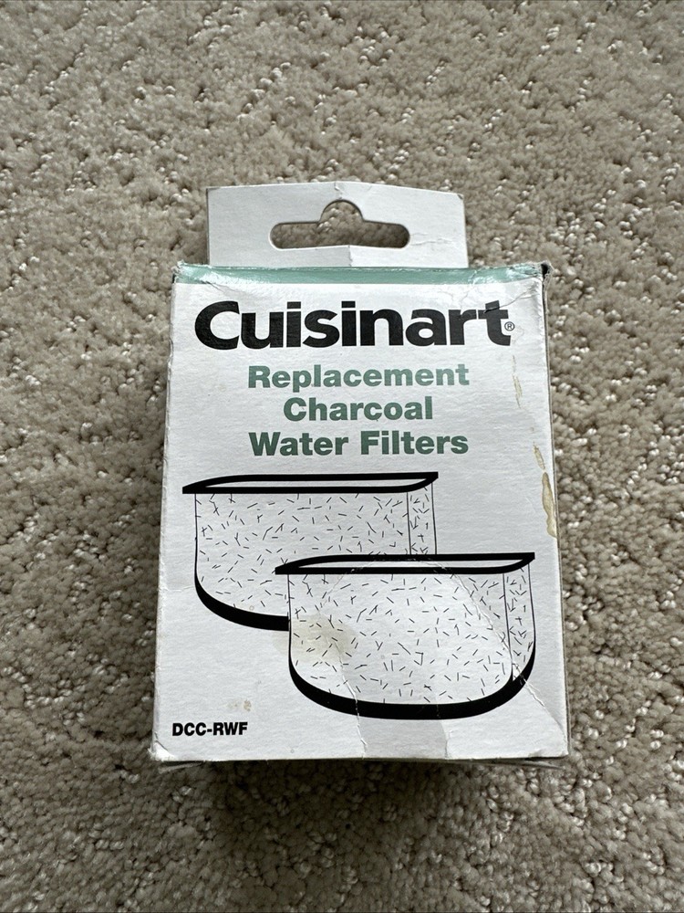 NEW Box of 1 Pack Cuisinart DCC-RWF Replacement Charcoal Water Filter White