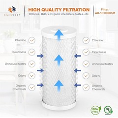 10 x 4.5 Whole House Carbon Filter Cartridge Removes Chlorine Odors Impurities