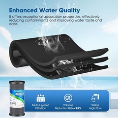 PUREPLUS Coconut Shell – Activated Carbon Block Water Filter CTO10BB, 3 Pack