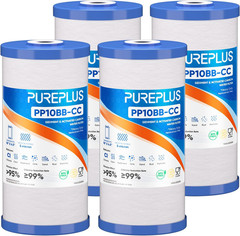5 Micron 10″ X 4.5″ Whole House FXHTC Sediment and Carbon Water Filter Replaceme