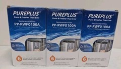 3 Pack PurePlus Refrigerator Water Filter PP-RWF0100A LG LT500P, Kenmore 469890