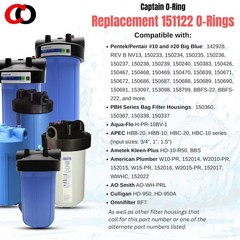 3-Pack 151122 O-Rings for Pentek Big Blue Water Filters – Safe & Durable
