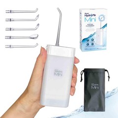 Piksters HydroPik Mini Water Flosser for Travel – Portable Cordless White