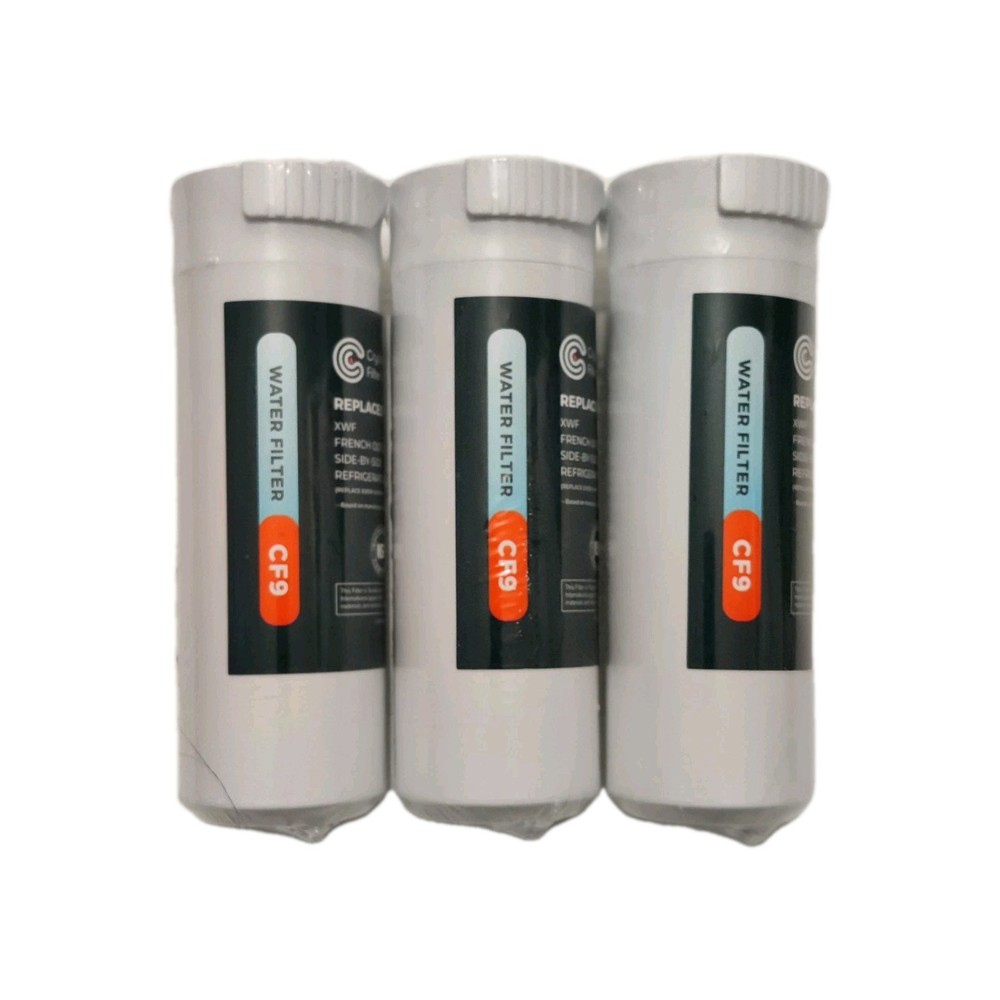 3- Crystala Filter XWF French Doors Side by Side Replace Water Filters sealed