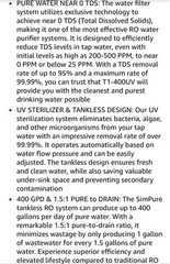 SimPure UV Tankless Reverse Osmosis System TI-400UV 8-Stage Filtration (D9)