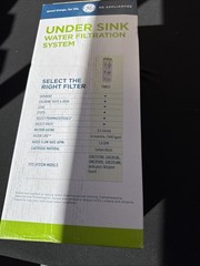 GE Under Sink Dual Stage Water Filtration System with Faucet GXK255TBN