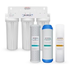 Whole House Water Filter System 2.5″ x 10″ White 3 Stage Filtration 3/4″ Inlet