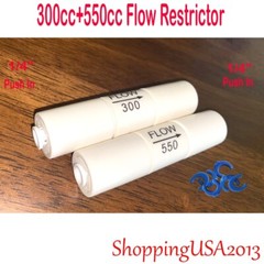 2Pcs 300+550CC 1/4-1/4 Quick Connect Push In Flow Restrictor Water Filter System