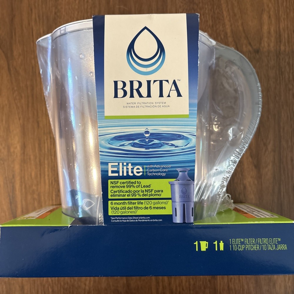 Brita 10-Cup Water Filter Pitcher (New in Box) with a Elite Filter