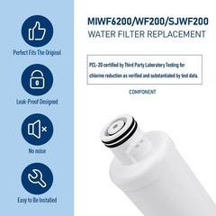 MIWF6200 Water Filter, Compatible with Sharp® SJWF200, SJG2254FS, Thor Kitche…