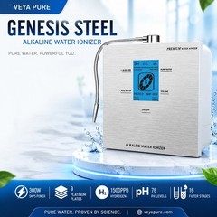 Alkaline Water Ionizer 9 Plate 300W 76 pH Levels LCD 1500PPB Hydrogen 16 Stage