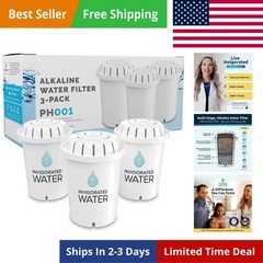 PH001 – White Alkaline Water Filter – Replacement Filters for all Pitcher & D…