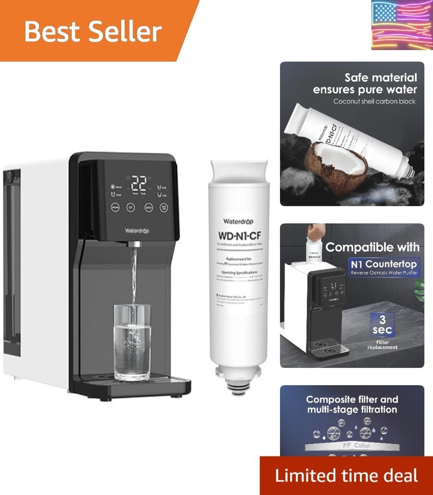N1-CF Water Filter, Replacement for N1 Countertop Reverse Osmosis System, 6- …