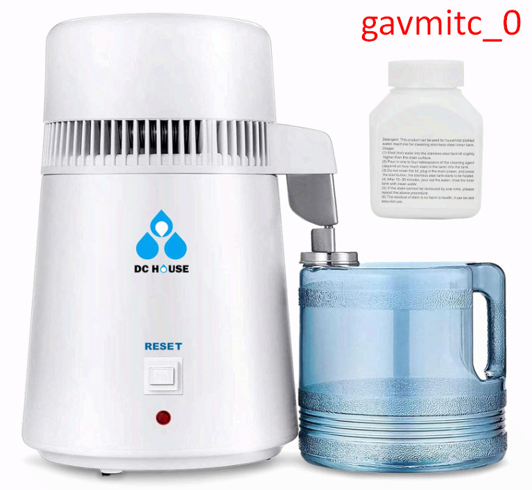 1 Gallon Water Distiller, 750W 4L Countertop Distilled Water Machine for Home