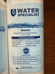 Water Specialist WS646A Water Filter-ORIGINAL PART