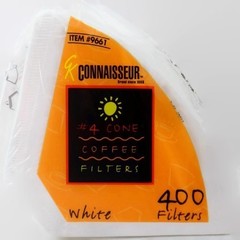 Rockline Industries 4 Cone White Coffee Filters Connaisseur, 4, #