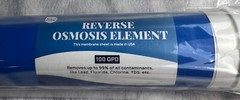 Azure Cube Reverse Osmosis Element 100 GDP Removes Up To 99% Of All Contaminants