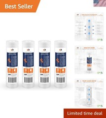 5 Micron 10 x 2.5 Grooved Sediment Water Filter Replacement for Whole House F…