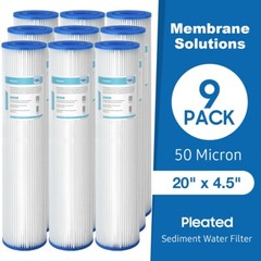 50 Micron 20″x4.5″ for Big Blue Washable Reusable Pleated Sediment Water Filter