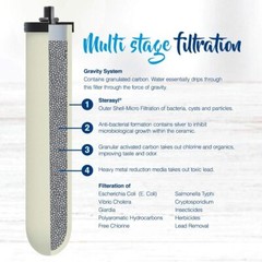 British Berkefeld 2.24 Gallon Gravity-Fed Water Filter System- Stainless Steel