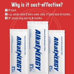 Alkaline Water Filter Pouches 3 Pack Adds Essential Minerals for Hydration